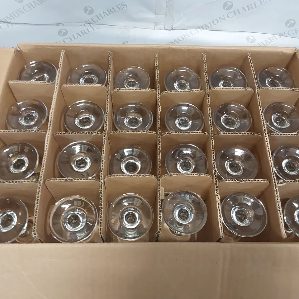 BOX OF 24x 251ML TEARDROP WINE GLASSES