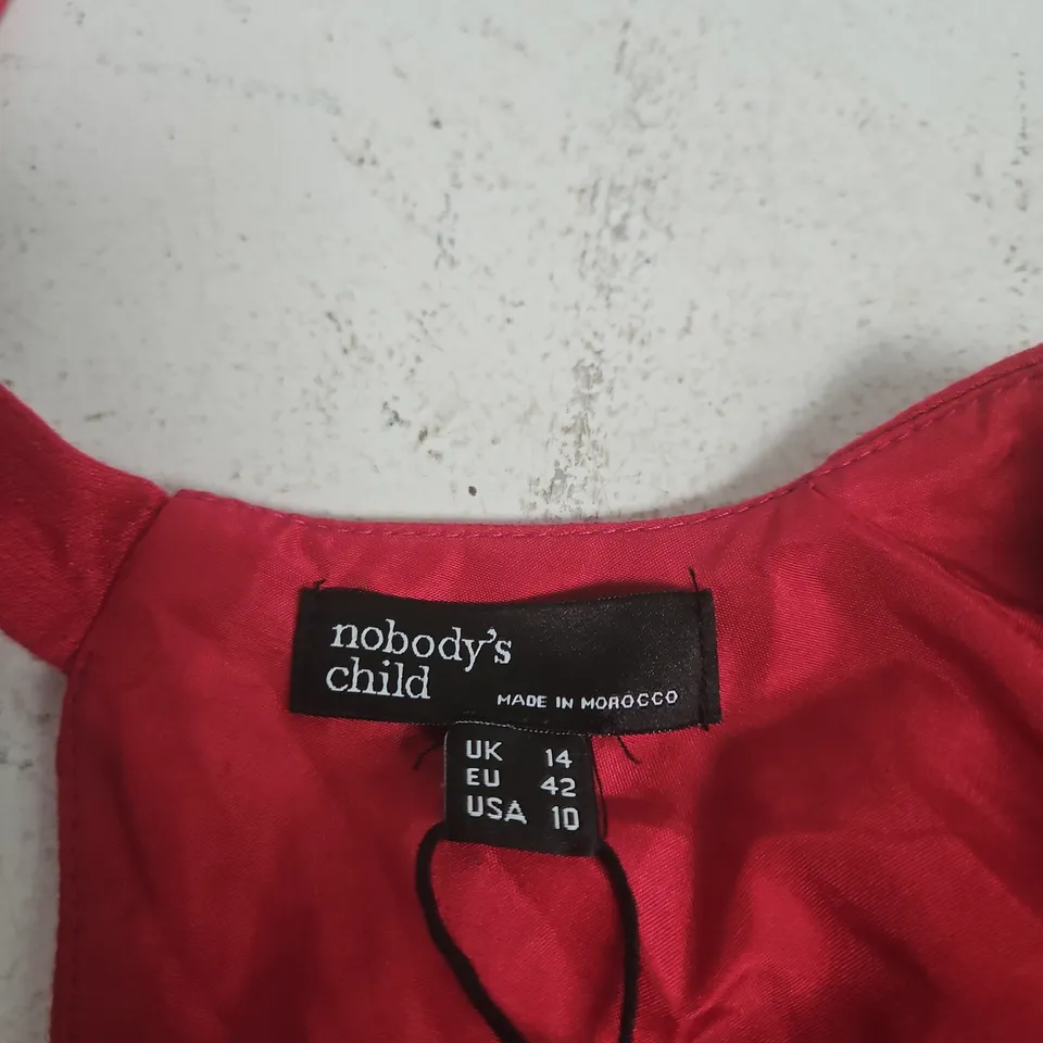 NOBODY'S CHILD PINK MINI DRESS UK14 (EU 42, USA 10)