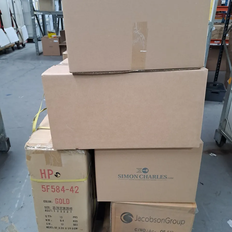 PALLET TO CONTAIN APPROXIMATELY 12 BOXES OF ASSORTED SHOES AND FOOTWEAR ITEMS IN VARIOUS STYLES AND SIZES - COLLECTION ONLY