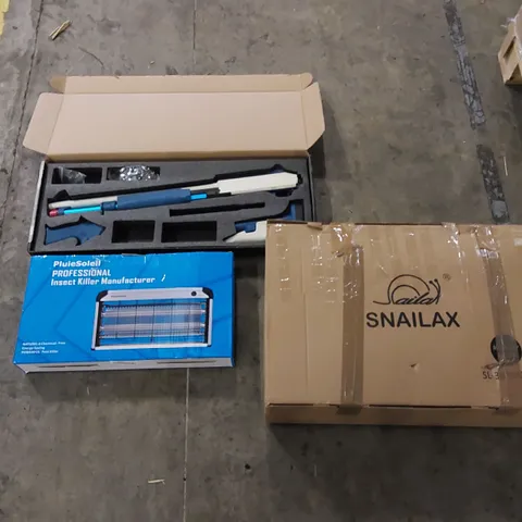 PALLET TO CONTAIN ASSORTED HOUSEHOLD ITEMS AND CONSUMER PRODUCTS. INCLUDING INSECT KILLER UNIT, CAMPING ITEMS, BOXED FURNITURE ETC