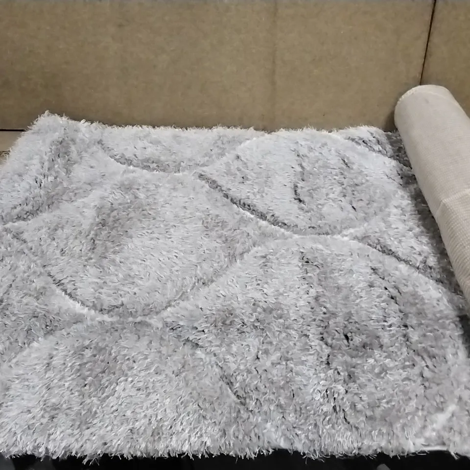 BRAND NEW PACO HOME 333 GREY PALMA RUG SIZE 80CM X 150CM