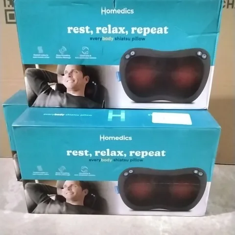 LOT OF 3 BOXED HOMEDICS EVERYBODY SHIATSU PILLOW