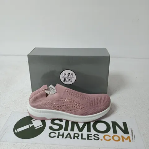 BOXED URBAN JACKS NEGRONI PINK KNIT RUNNER SHOES – UK 8