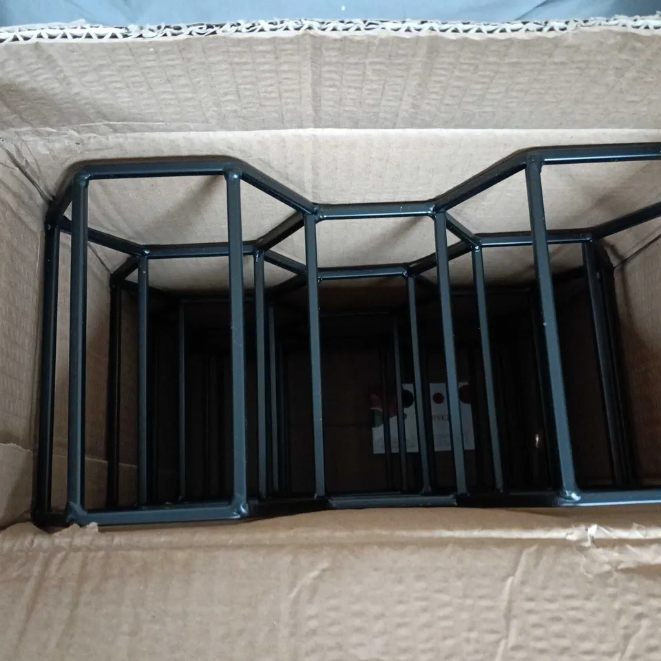 DIVCHI WINE RACK – BLACK METAL BOTTLE RACK, BOXED (35 X 16.9 X 49 CM)