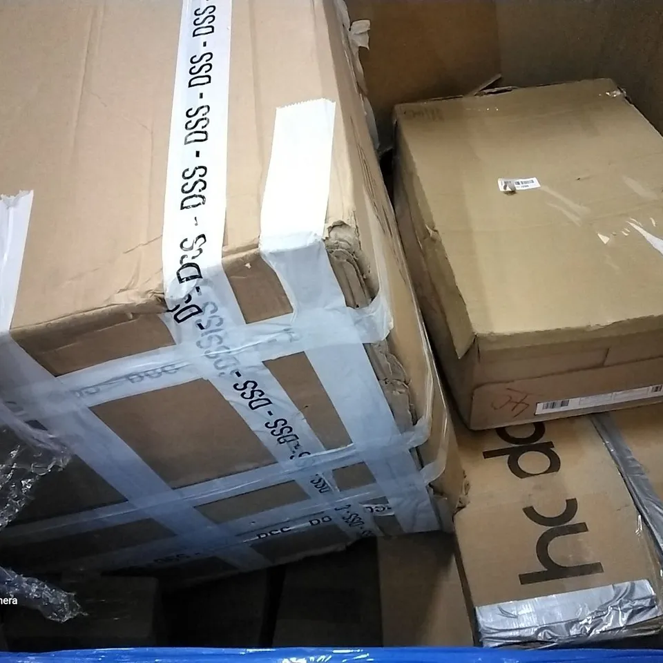 PALLET OF ASSORTED ITEMS INCLUDING CONCISE HOME ELECTRIC CLOTHES DRYER, TOILET SEAT, WALL CLOCK, LIGHTED BIRCH TREE, HOMIDEC