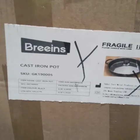 BOXED CAST IRON POT