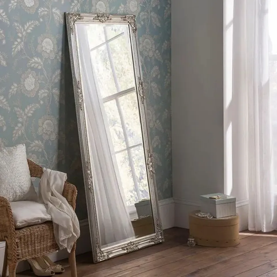 BOXED YEARN FLORENCE FULL LENGTH LEANER MIRROR - SILVER (1 BOX)