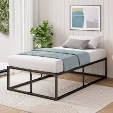 BOXED DEKKER METAL PLATFORM BED WITH WOODEN SLAT SUPPORT 46CM/18IN HEIGHT - SINGLE (1 BOX)