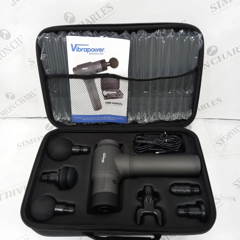 BOXED VIBRAPOWER PORTABLE MASSAGE GUN & CASE