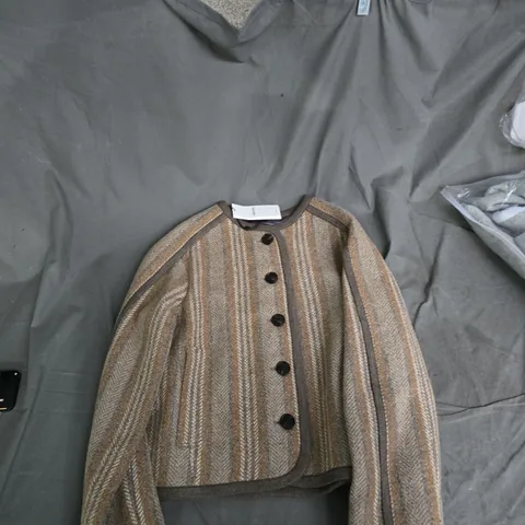 ME+EM SOFT SHOULDER SHORT COCOON COAT – CAMEL – UK 12 (US 8 / EU 40)