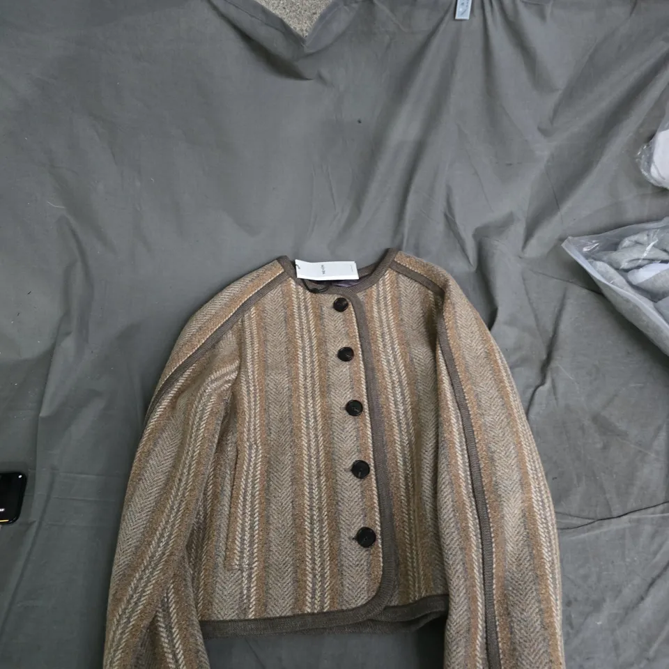 ME+EM SOFT SHOULDER SHORT COCOON COAT – CAMEL – UK 12 (US 8 / EU 40)