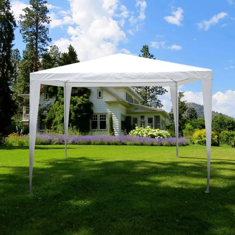 BOXED KIRKLIN 3 x 3M METAL POP-UP TENT IN WHITE (1 BOX)