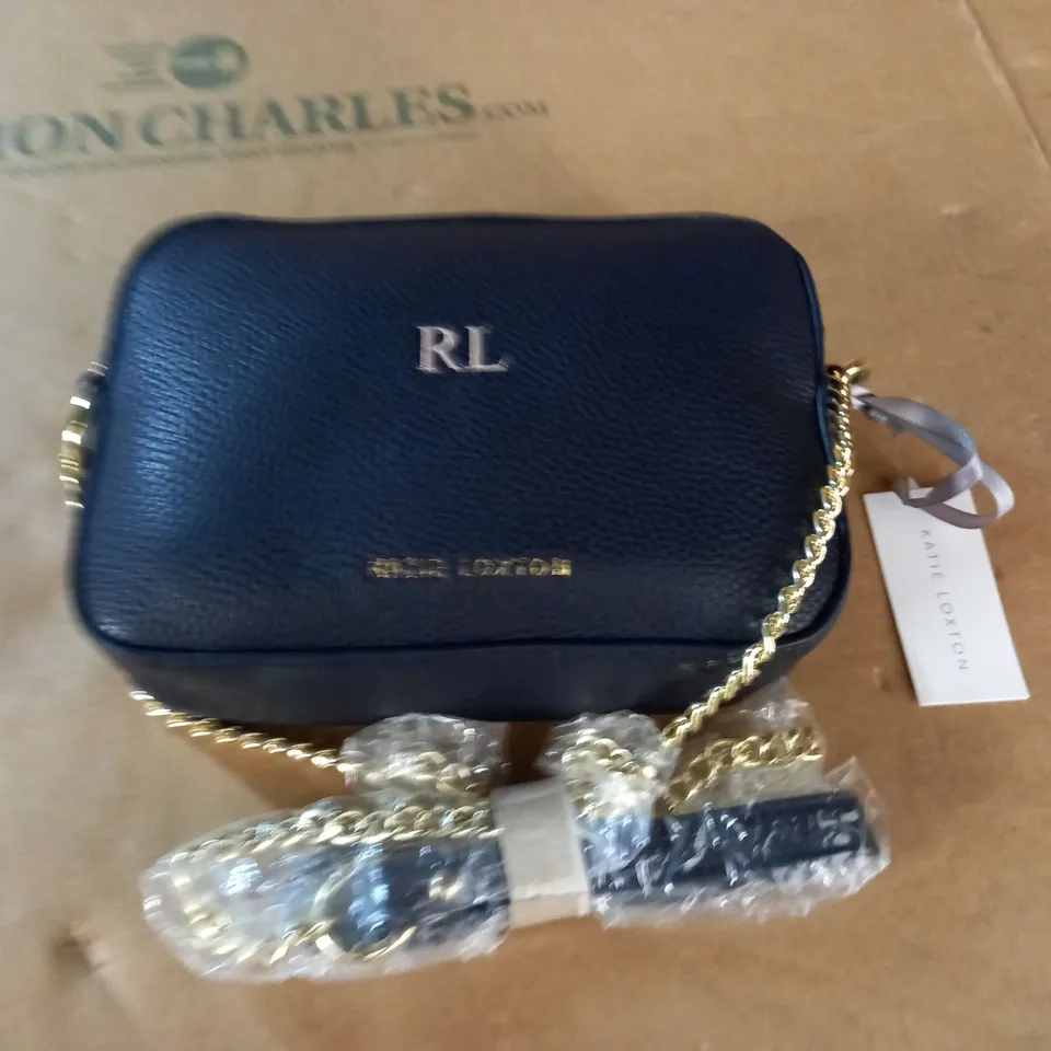KATIE LOXTON NAVY LEATHER LOOK BAG