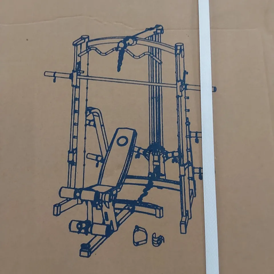 BOXED MARCY PLATINUM SMITH MACHINE MWB1282 (INCOMPLETE, 2 OF 3 BOXES ONLY. MISSING BOX 1 OF 3)