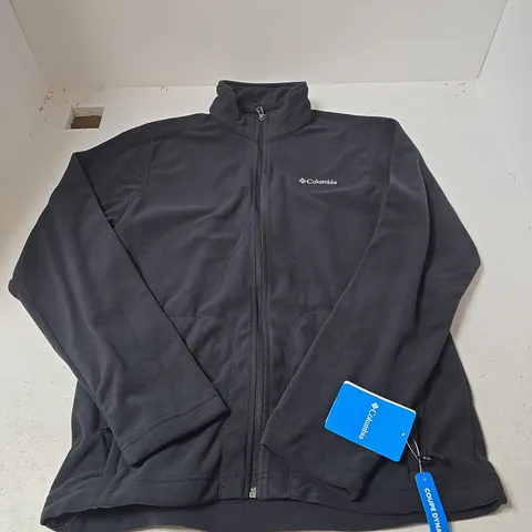 COLUMBIA FULL ZIP FLEECE IN BLACK - MEDIUM