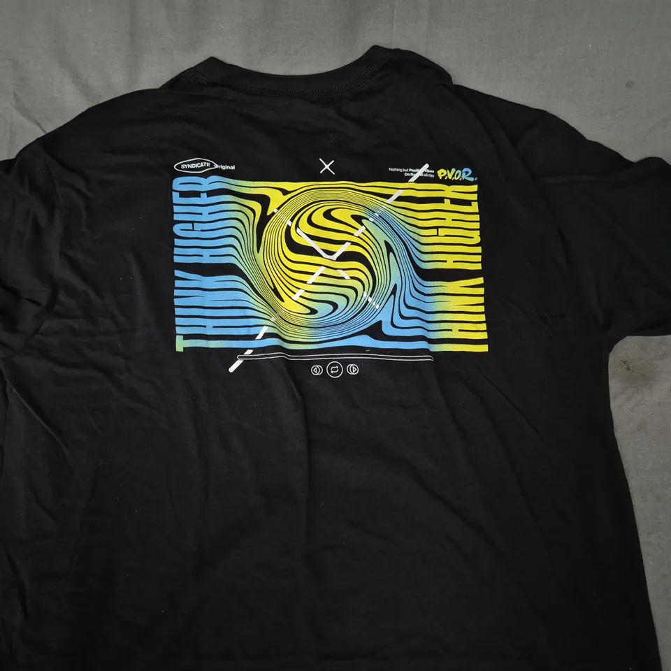 SYNDICATE ORIGINAL CREW-NECK T-SHIRT IN BLACK SIZE XL