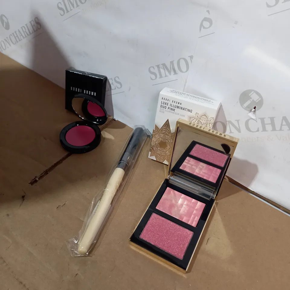BOBBI BROWN SHEER POWDER BRUSH, POT ROUGE AND HIGHLIGHTING POWDER	