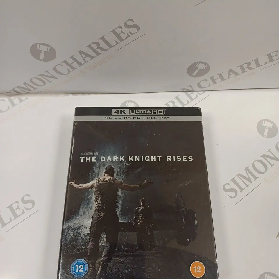 4K ULTRA HD + BLU-RAY THE DARK KNIGHT RISES DVD.