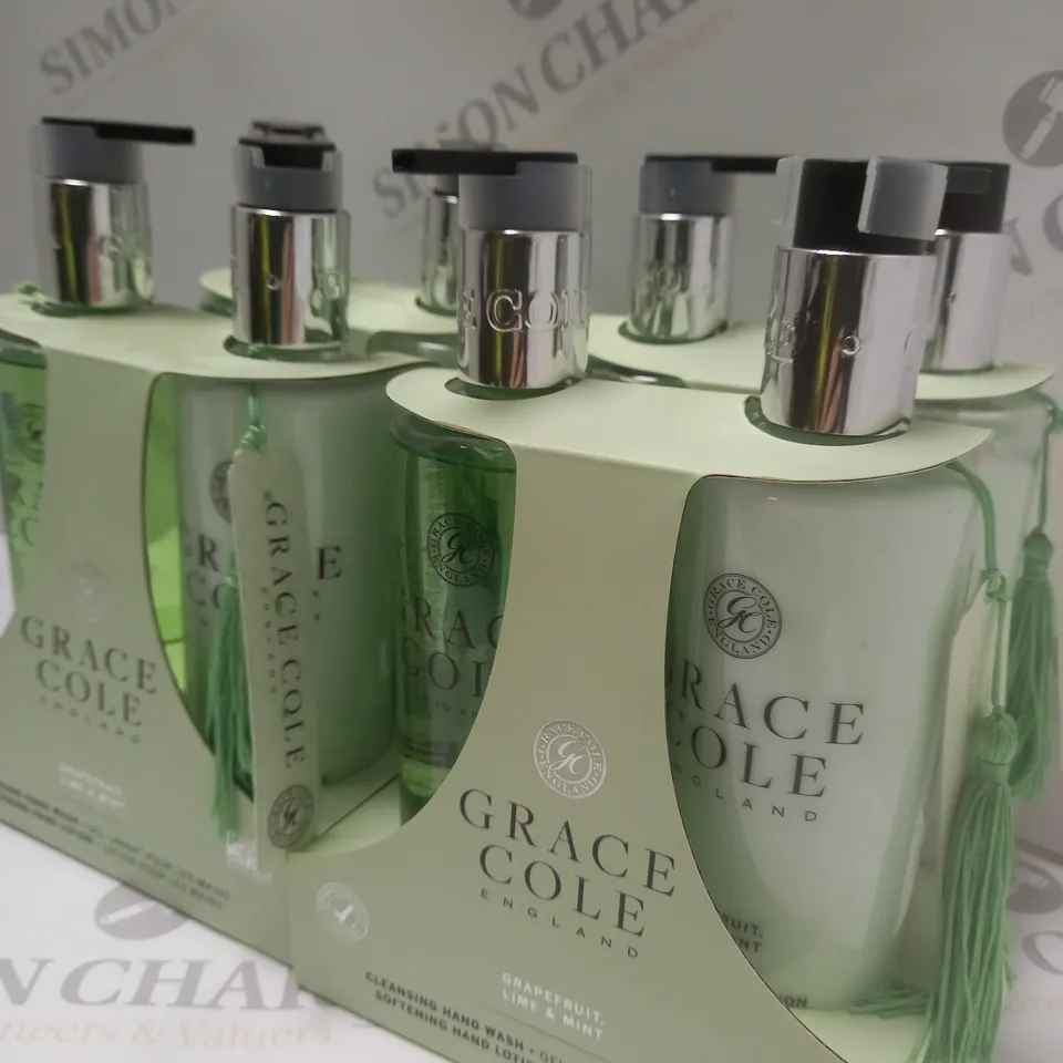 BOX OF 4 GRACE COLE GRAPEFRUIT LIME & MINT HAND CARE SETS