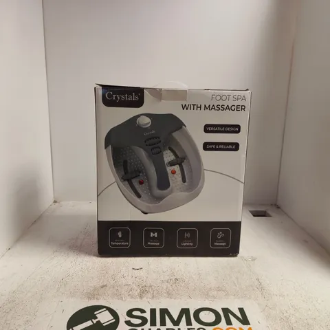 CRYSTALS FOOT SPA WITH MASSAGER BOXED
