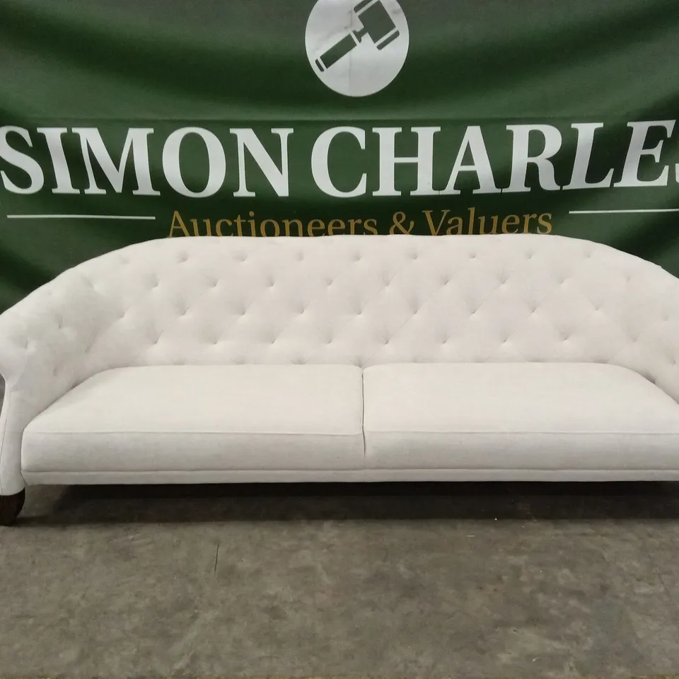 DANETTI LUXE IVORY CHENILLE 3 SEATER SOFA RRP £1999
