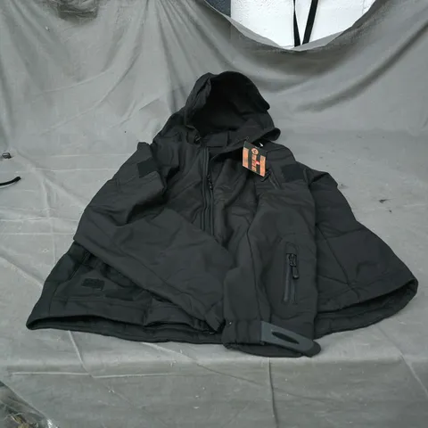 OUTDOOR TACTICAL DRESS XL SET OF BLACK HEAVY DUTY TROUSERS AND JACKET