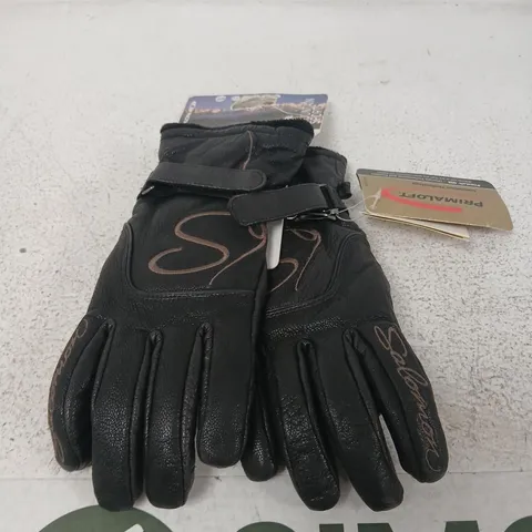 SALOMON PRIMALOFT WOMENS KOKOON LEATHER GLOVES XSM