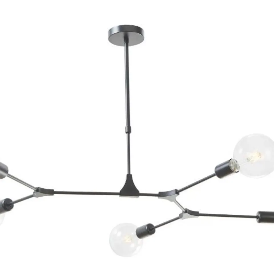 BOXED DAR LIGHTING EUPHEMIA 5 LIGHT PENDANT BLACK