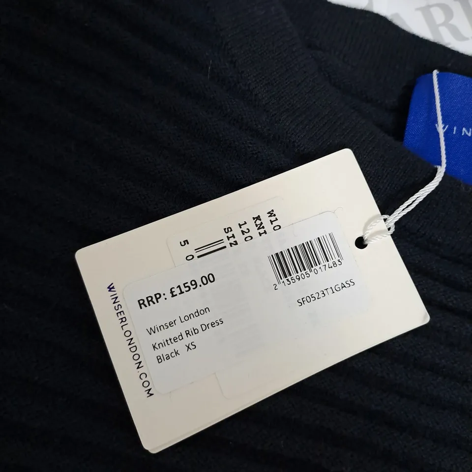 WINSER LONDON KNITTED RIB DRESS SIZE XS