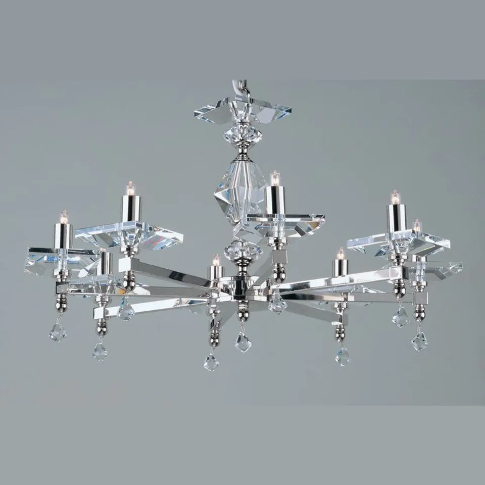 DAR CAPRI 8 ARM CHANDELIER UNIVERSAL CHROME 