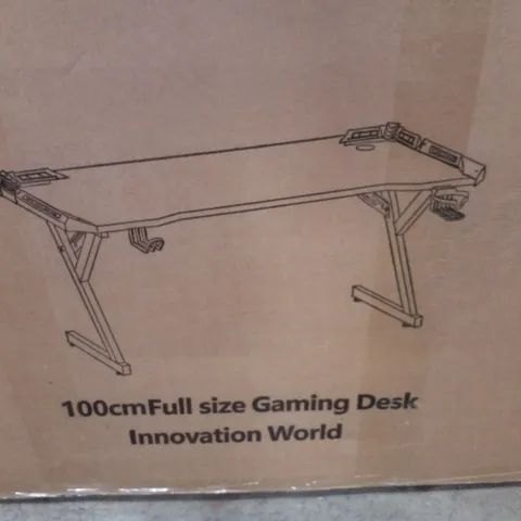 BOXED 100CM GAMING DESK - BLACK