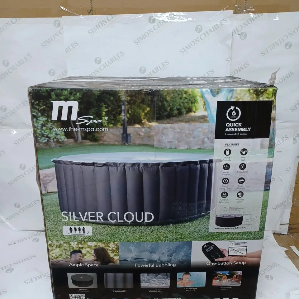 BOXED M-SPA D-SC04 SILVER CLOUD 4 PERSON SPA POOL