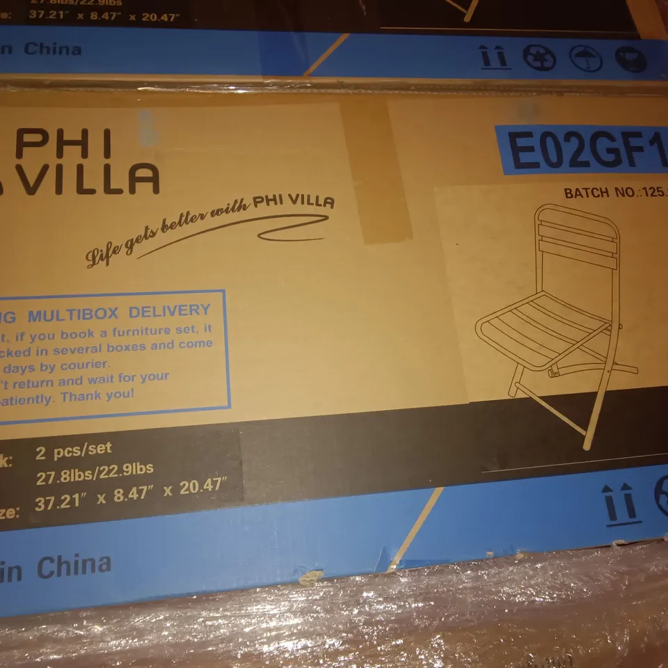 PALLET CONTAINING 7 BOXED PHI VILLA 2-PACKS OF CHAIRS