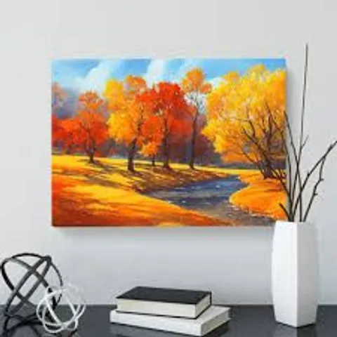 BOXED AUTUMN FOREST IN WATERCOLOUR VOL.4 - WRAPPED CANVAS PAINTING