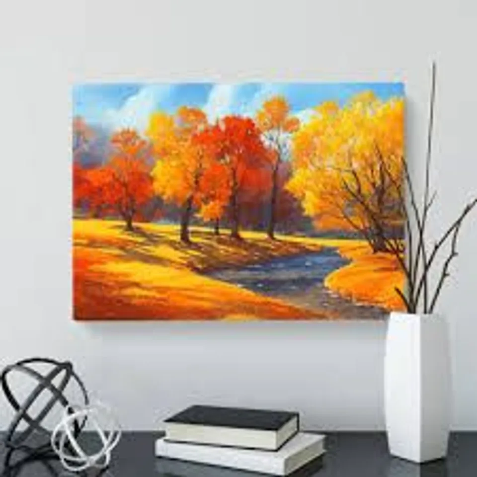 BOXED AUTUMN FOREST IN WATERCOLOUR VOL.4 - WRAPPED CANVAS PAINTING