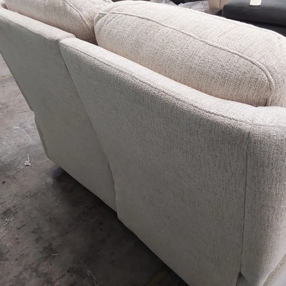 QUALITY BRITISH DESIGNER G PLAN KINGSBURY POWER RECLINING TWO SEATER SOFA RUSH CREAM FABRIC 
