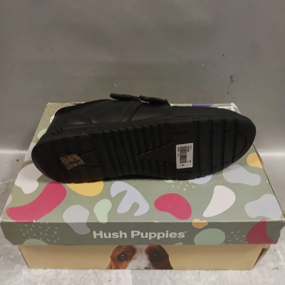 BOXED PAIR OF HUSH PUPPIES MICRO FRESH STRAP SHOES IN BLACK - 4