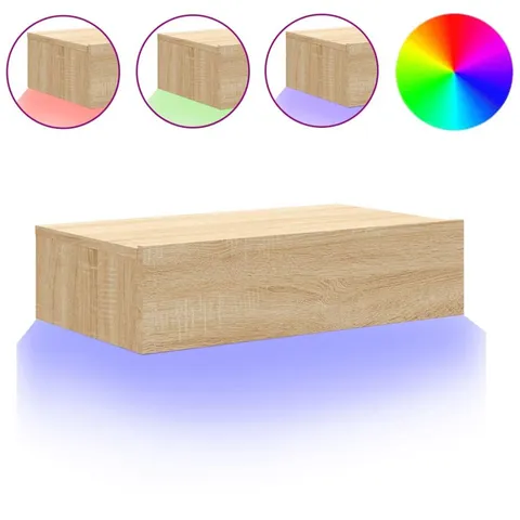 VIDAXL SINGLE DRAWER WALL MOUNTED LED TV CABINET