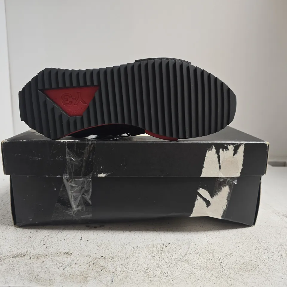 BOXED PAIR OF ADIDAS Y-3 HARIGANE SHOES IN BLACK SIZE UK 8