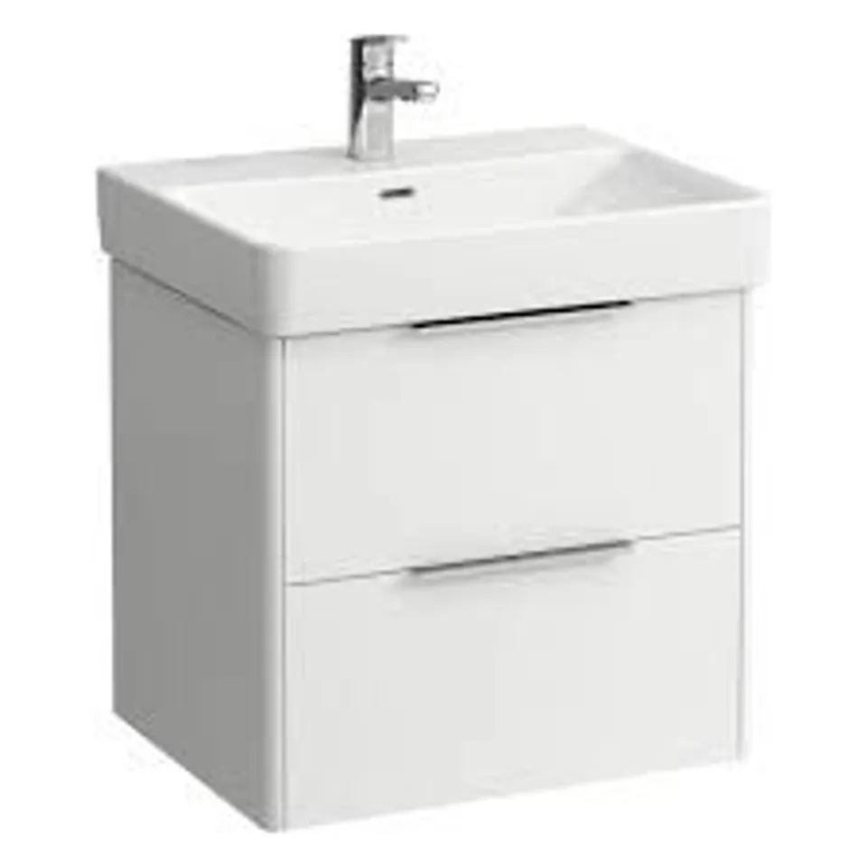 BOXED LAUFEN PRO S - WASHBASIN FURNITURE, 126X45X39 CM, 2 DRAWERS, GLOSSY WHITE