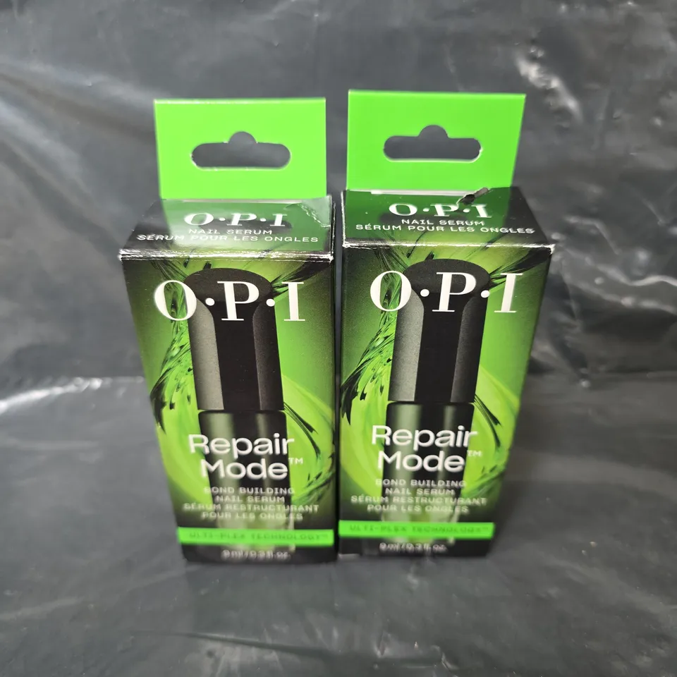 2 X BOXED OPI REPAIR MODE BOND BUILDING NAIL SERUM 