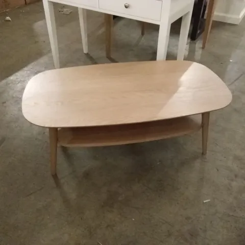 QUALITY DESIGNER OAK 2-TIER COFFEE TABLE
