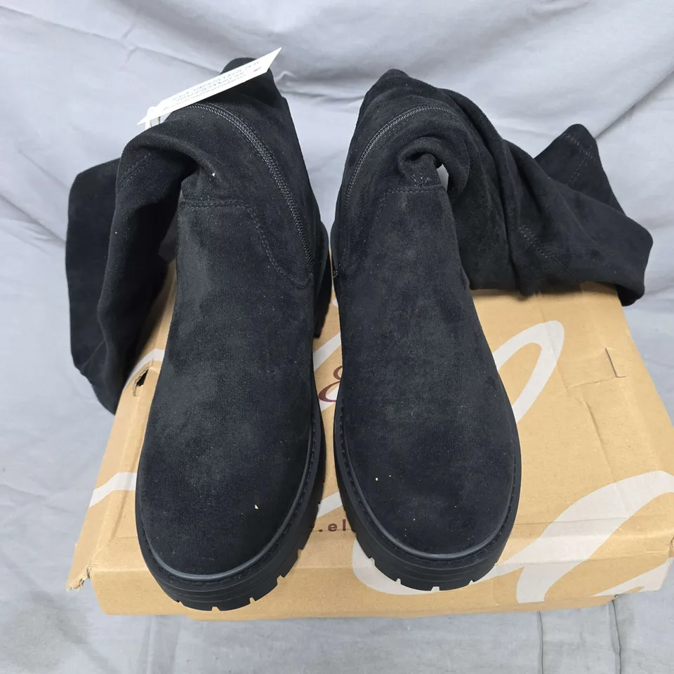 BOXED PAIR OF ELLA SHOES NICOLA BOOTS IN BLACK - SIZE 5