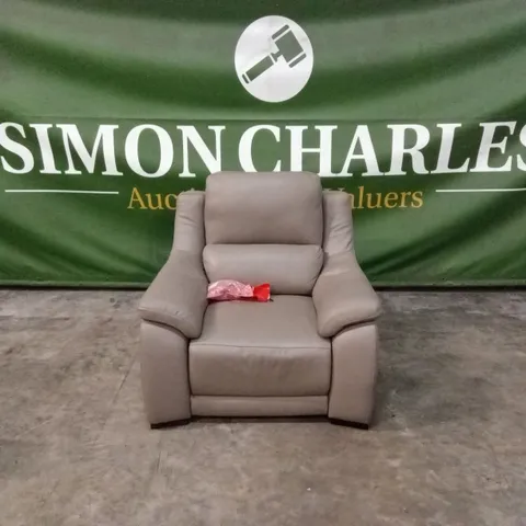 QUALITY DESIGNER ITALIAN MADE DEGANO LEATHER ELECTRIC RECLINER ARMCHAIR