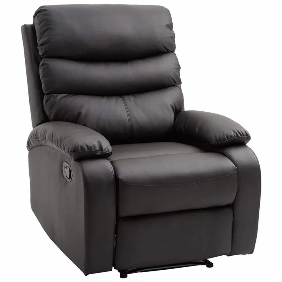 BOXED - SEBRING FAUX LEATHER MANUAL RECLINER 