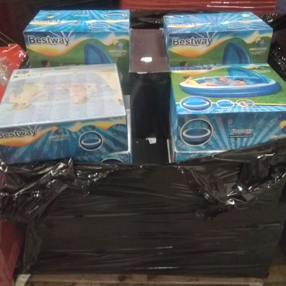 PALLET CONTAINING APPROXIMATELY 10 ASSORTED BESTWAY INFLATABLE POOLS 