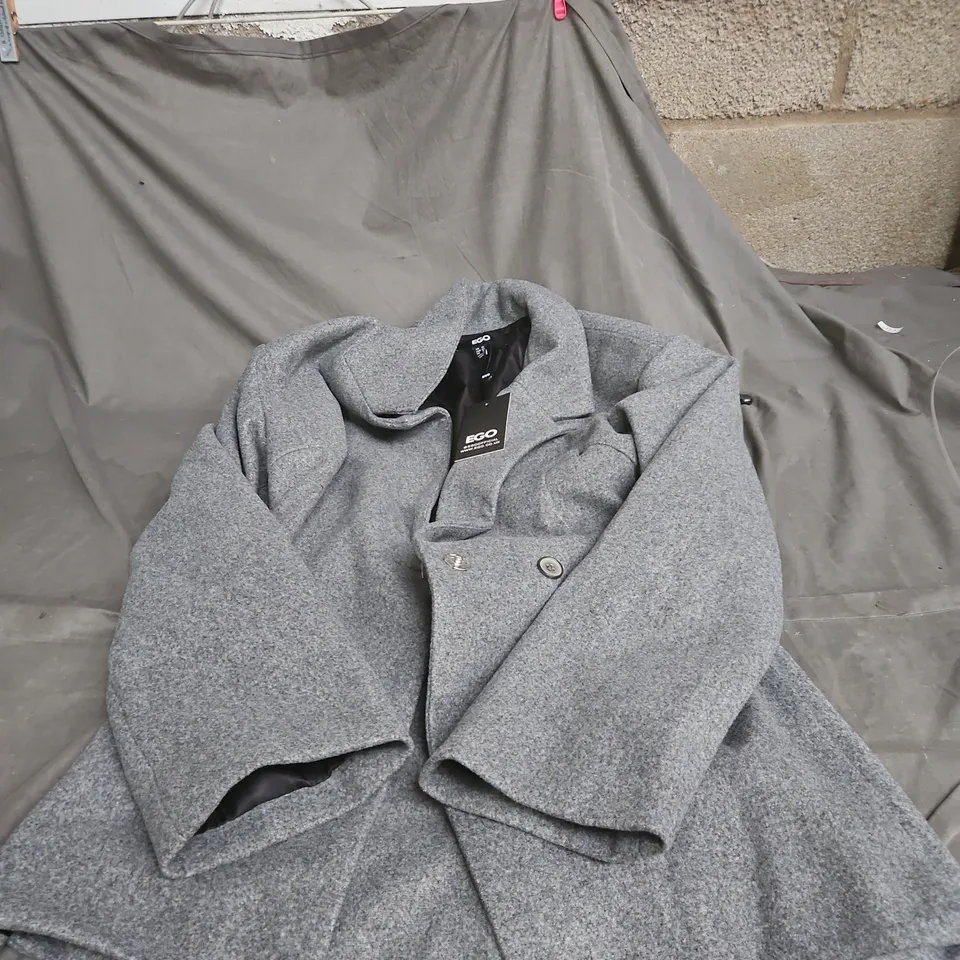 EGO GREY WOOLLEN JACKET SIZE UK 10
