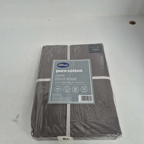 SILENTNIGHT PURE COTTON DEEP FITTED SHEET – KING SIZE