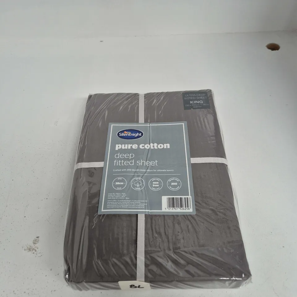 SILENTNIGHT PURE COTTON DEEP FITTED SHEET – KING SIZE