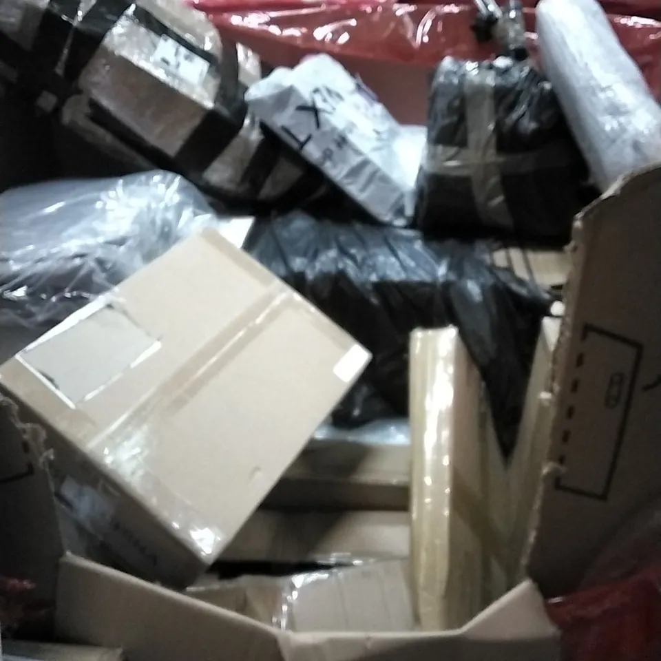 PALLET OF HOUSEHOLD ITEMS TO INCLUDE ELECTRIC OVER BLANKET, STAND MIXER, TENT, SUITCASE AND OTHER ASSORTED ITEMS...